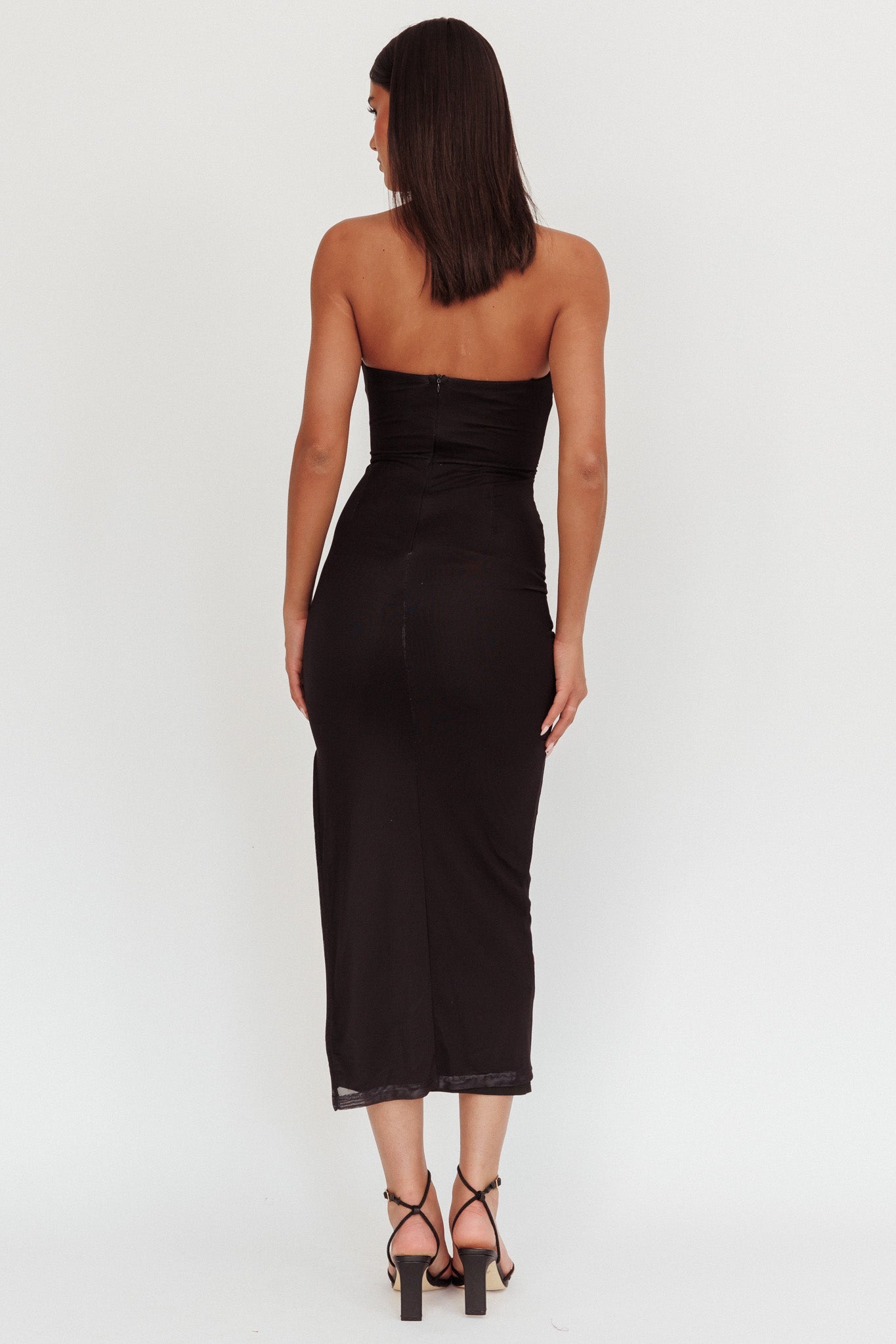 Silah Twist Bodice Maxi Dress in Hibiscus Black 2