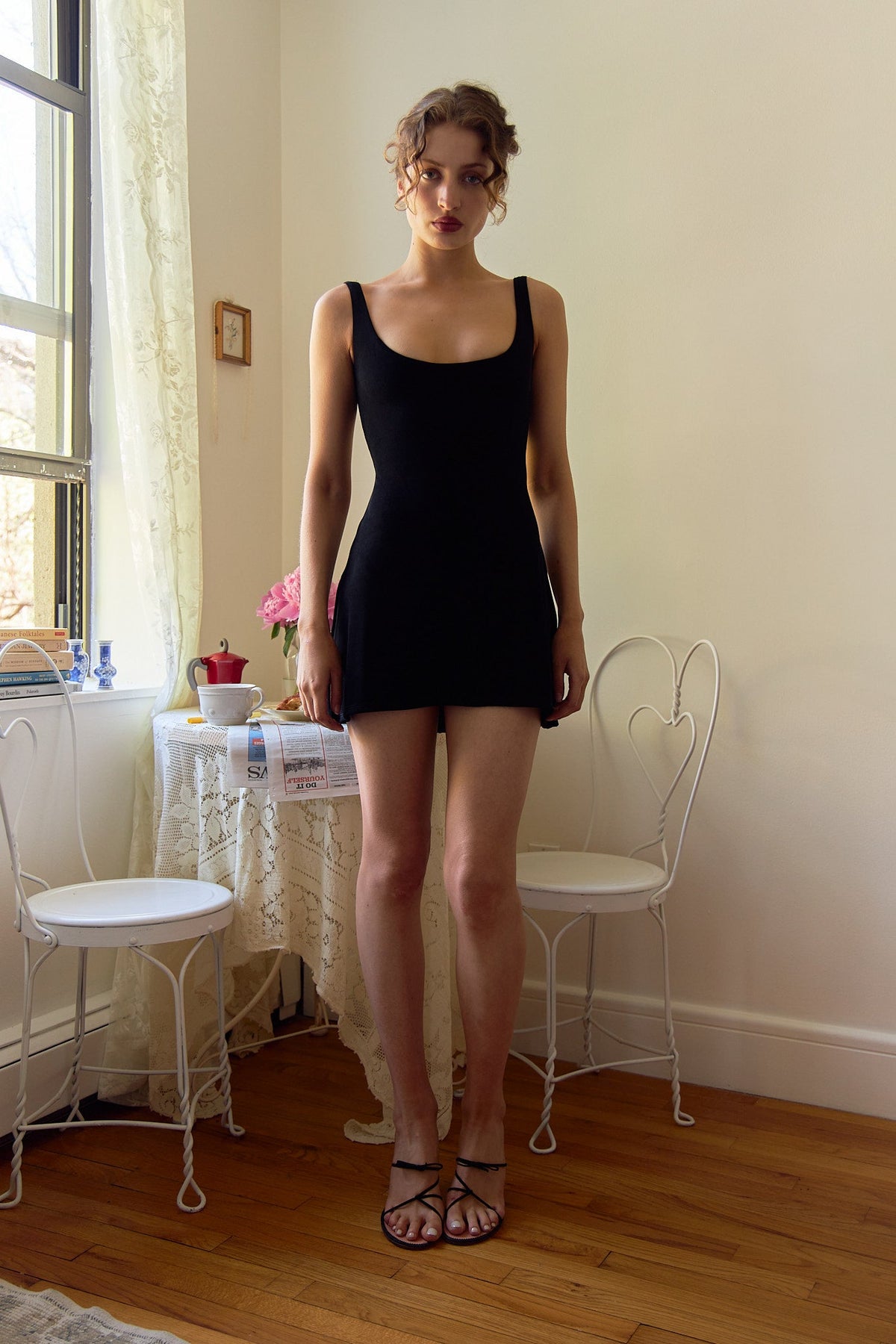 Diana A-Line Midi Dress in Noir Multi 3