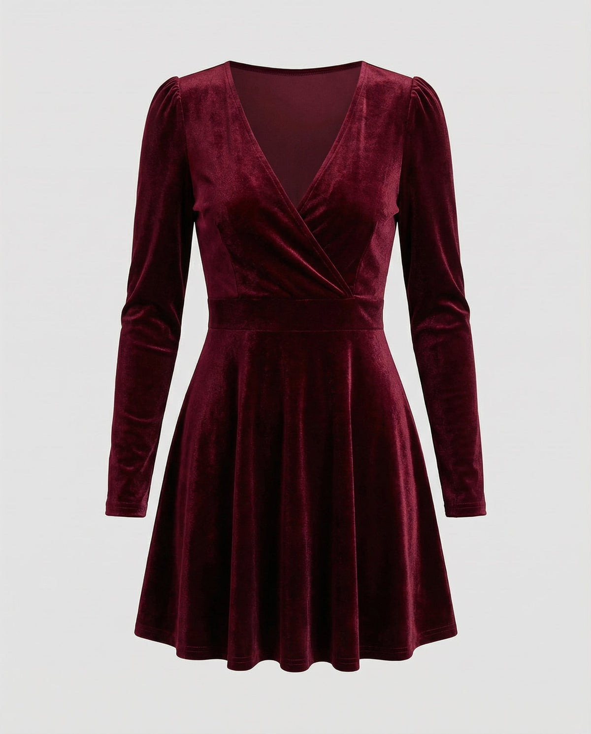 Margot Velvet Midi Dress Burgundy 3