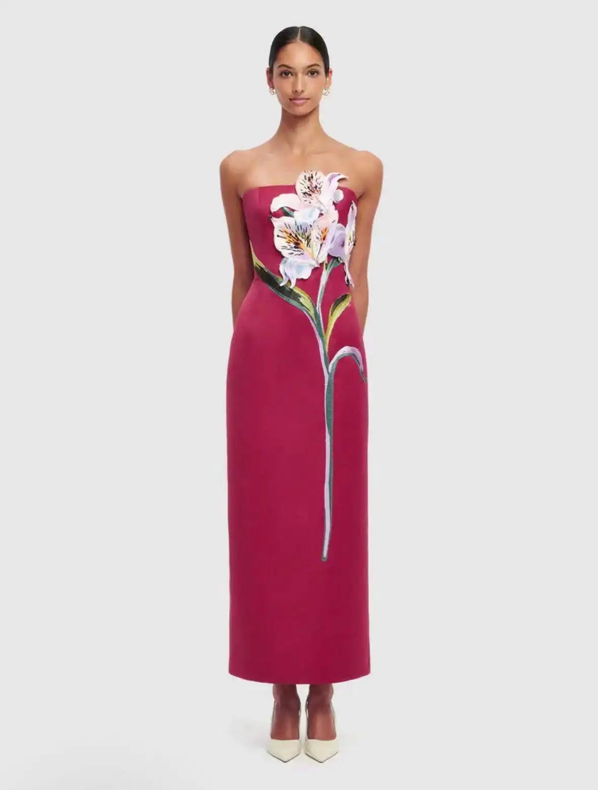 Margot Off-Shoulder Maxi Dress Red 3