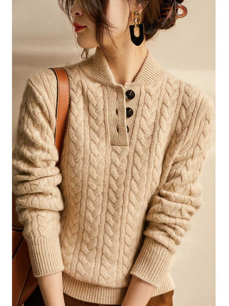 Arden Cashmere Sweater Cardigan Khaki 10