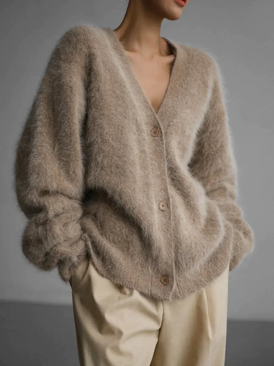 Nicolette Cardigan in Light Grey Dark Grey 5