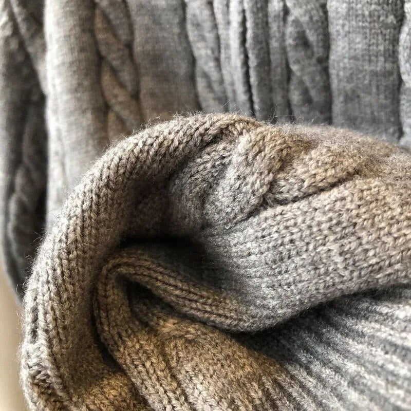 Fiona Half-Zip Cable Knit Cropped Sweater Khaki 7