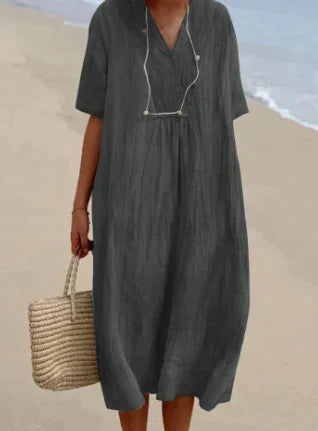 Aurelia Linen Slip Dress Multi 4