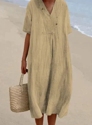 Aurelia Linen Slip Dress Multi 5