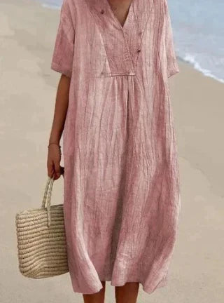 Aurelia Linen Slip Dress Multi 6