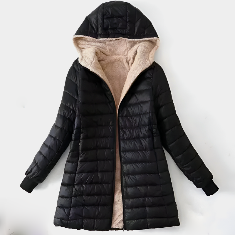 Lola Quilted Puffer Coat Grey 1