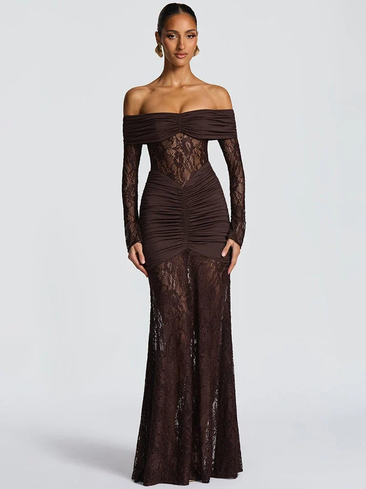 Celestine Sheer Strapless Maxi Dress Yellow 1