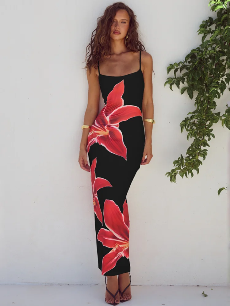 Ginevra Satin Midi Dress Multi 19