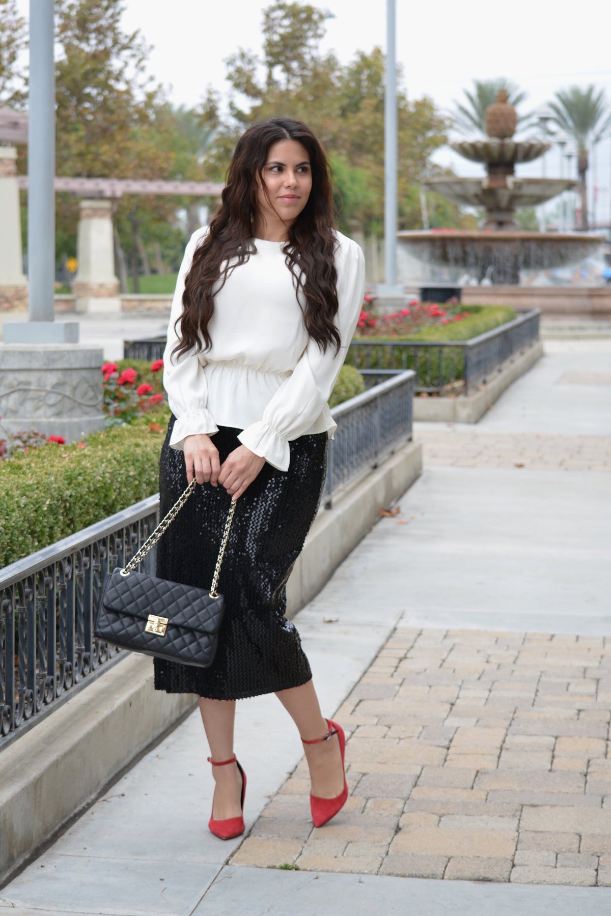 Soleil Sequin Mini Skirt Black 7