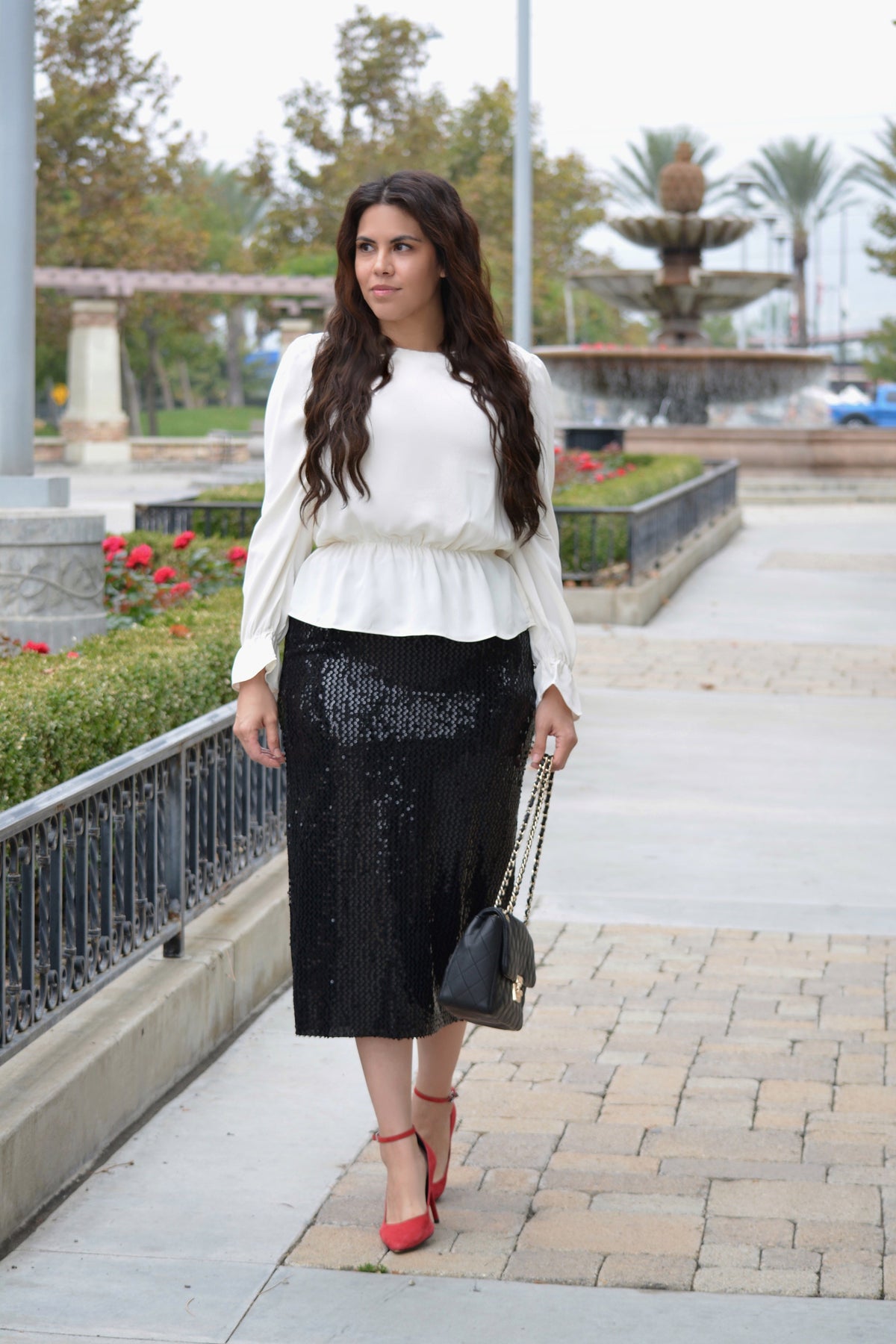 Soleil Sequin Mini Skirt Black 6