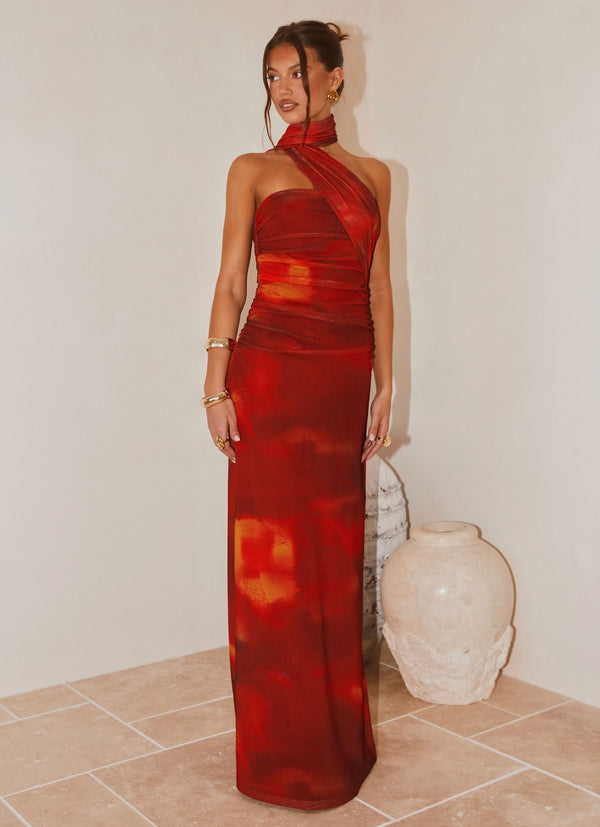 Songbird Sunburst Floral Maxi Dress