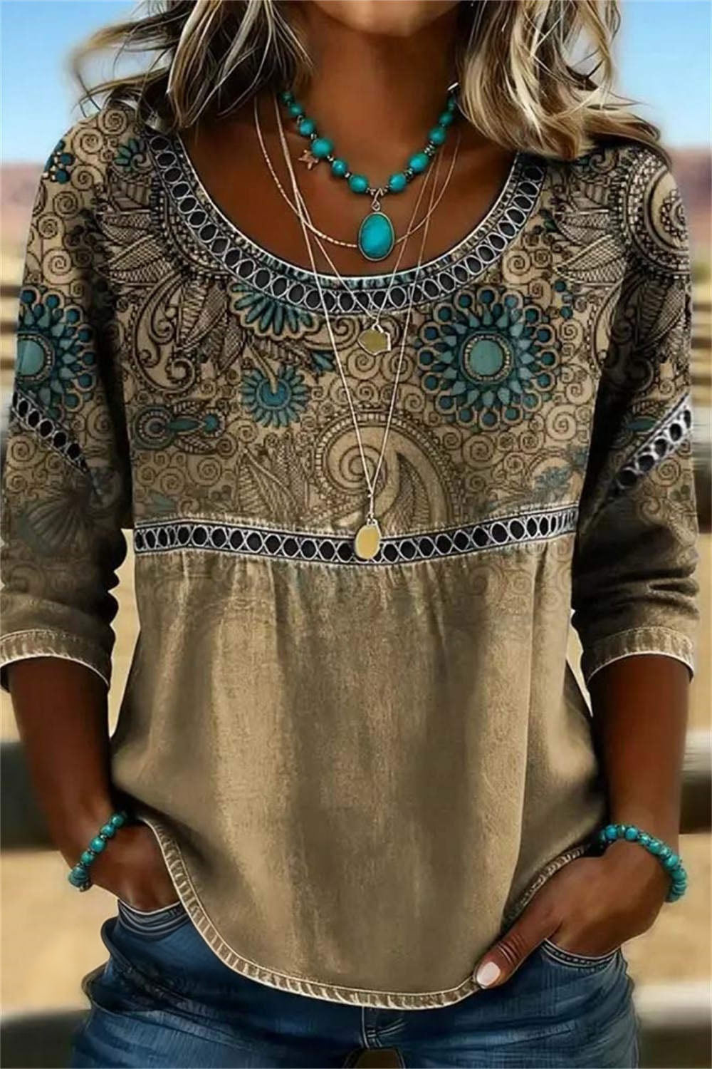Margot Paisley Print Blouse Multi 1