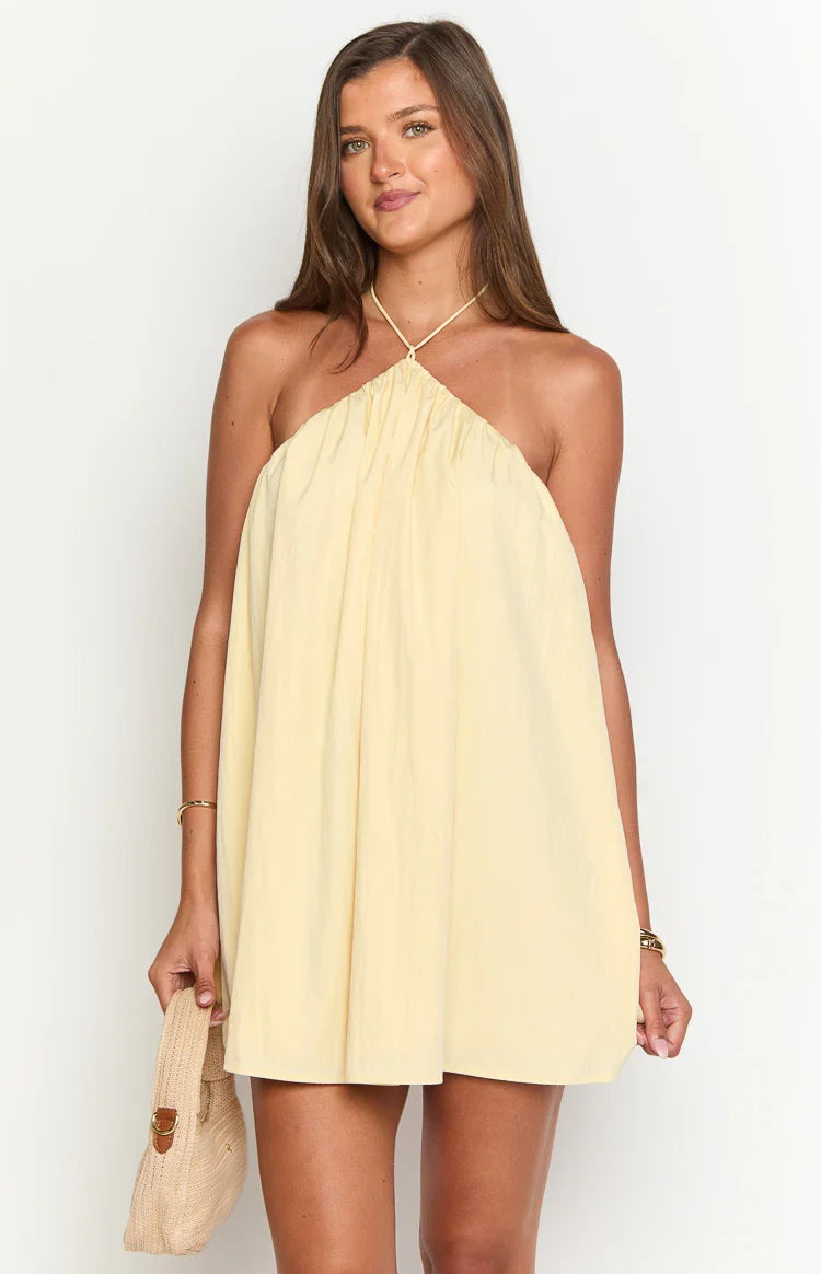 Talei Linen Halter Mini Dress 2
