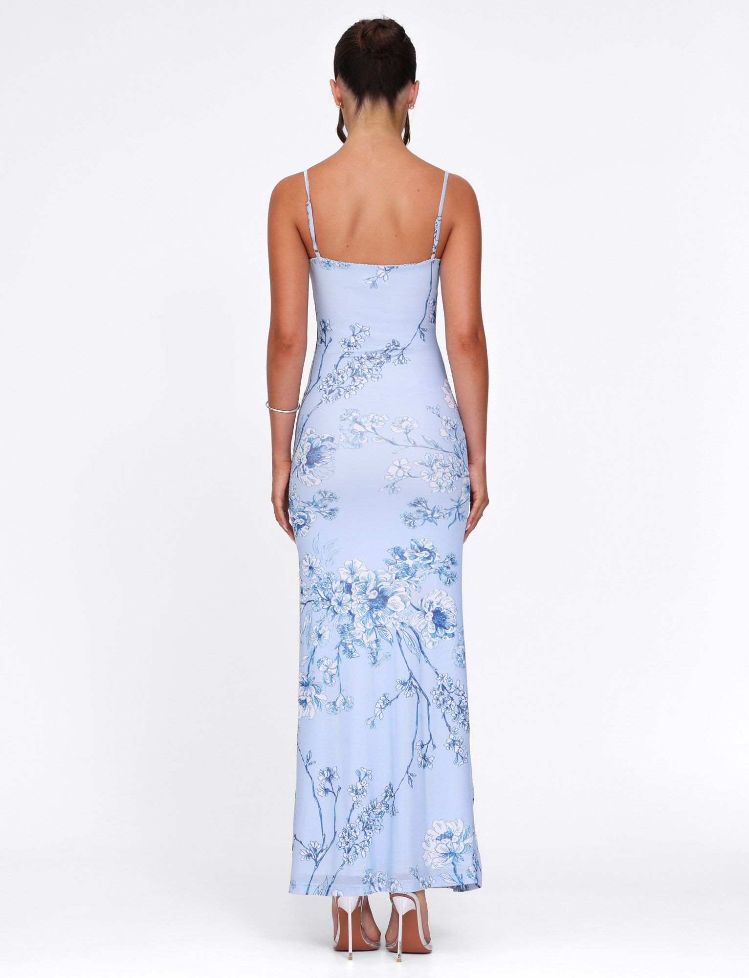 Julianna Floral Midi Dress Blue Floral 3