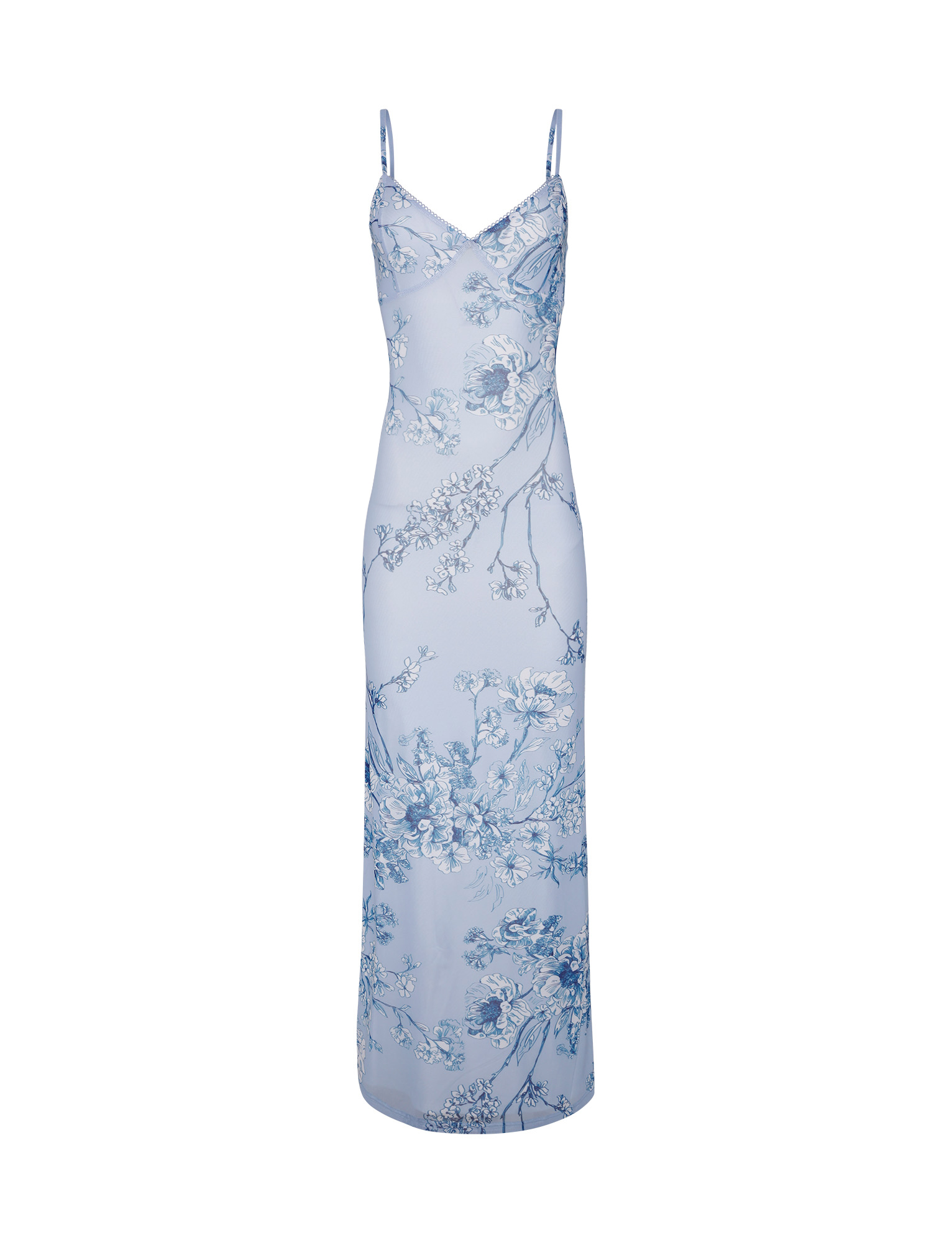 Julianna Floral Midi Dress Blue Floral 6