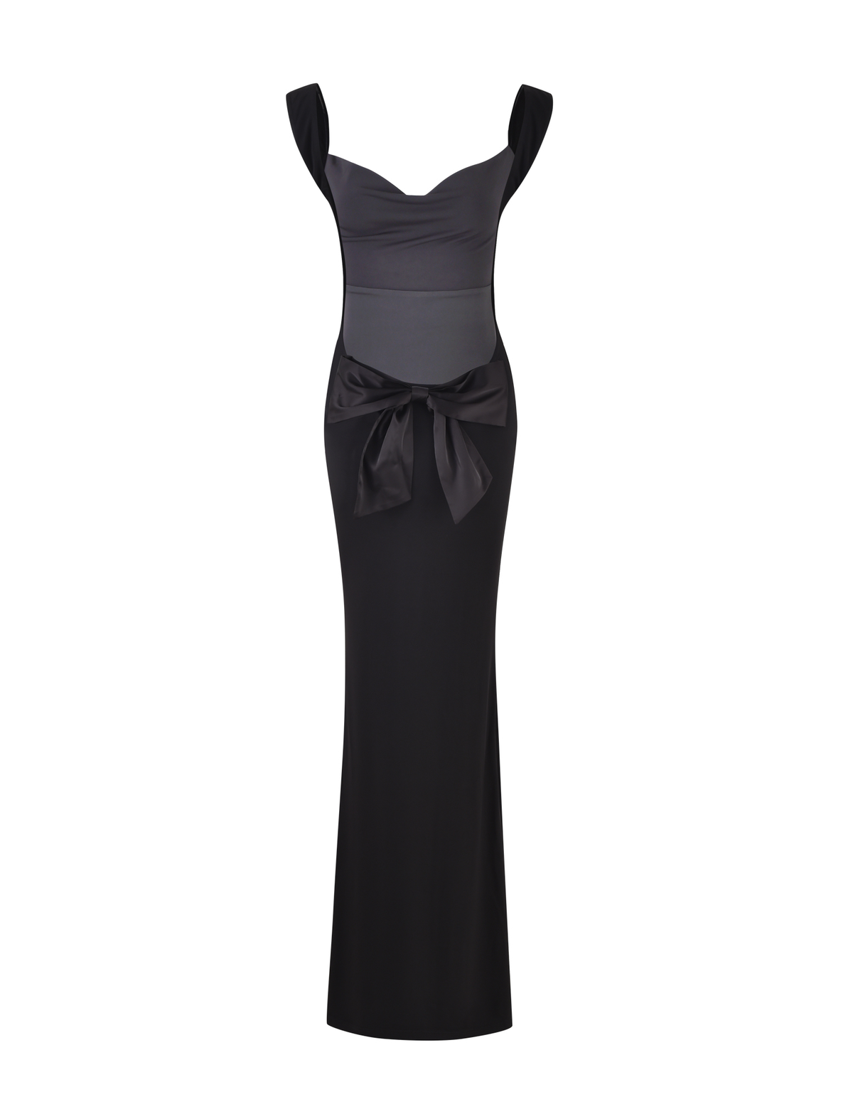 Zita Satin Midi Dress BLACK 7