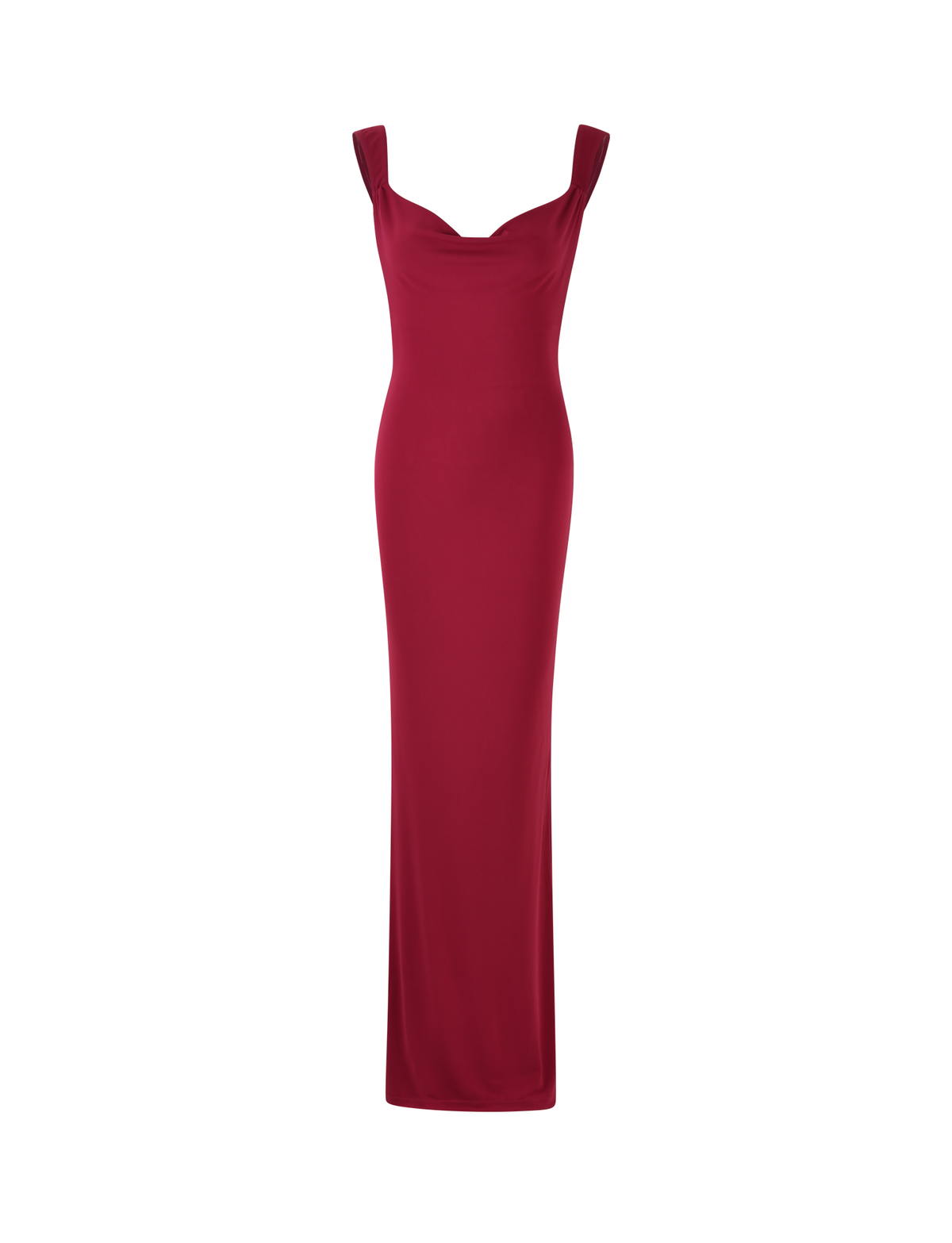 Zita Satin Midi Dress Burgundy 8