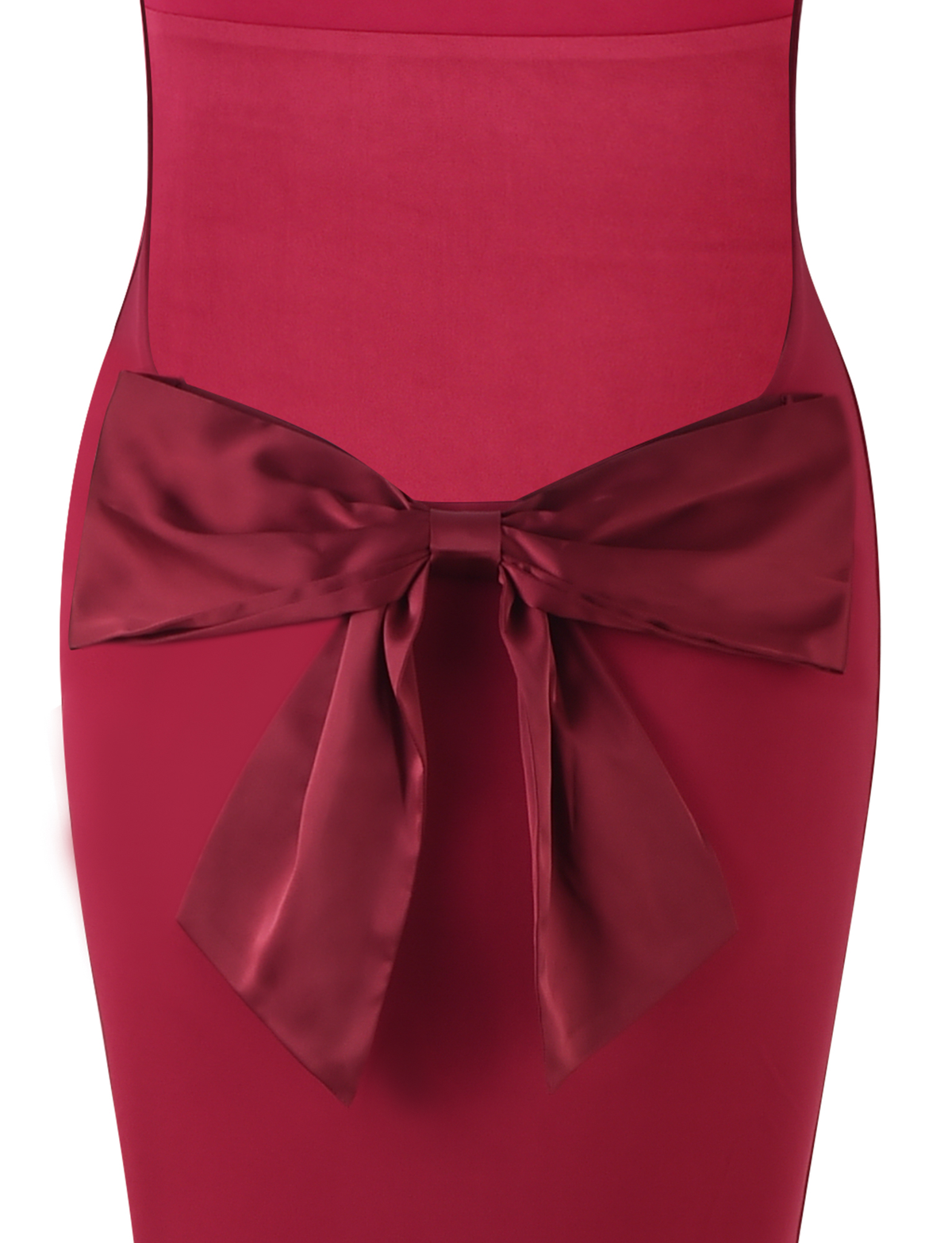 Zita Satin Midi Dress Burgundy 10
