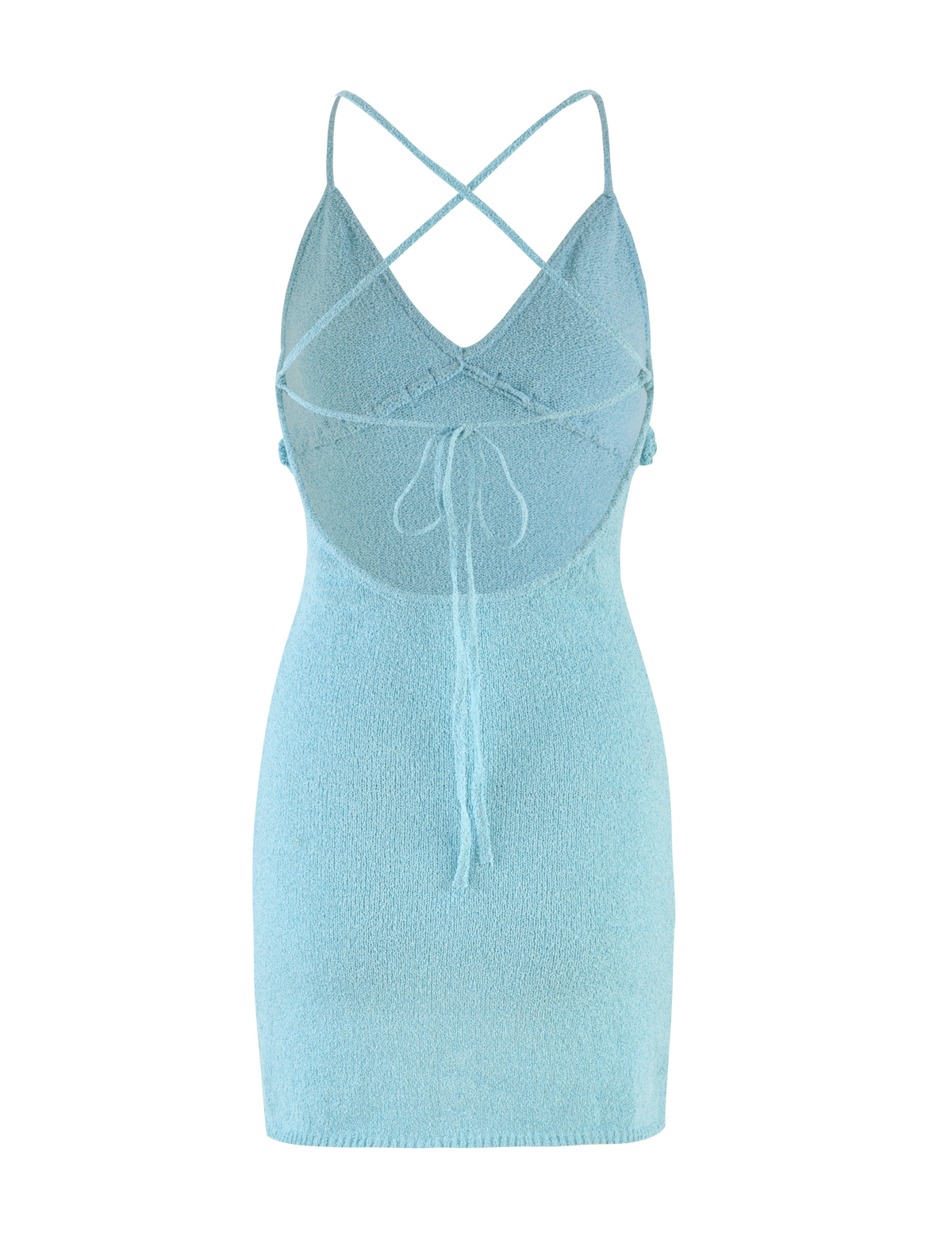 Ophelia Crochet Mini Dress Blue 9