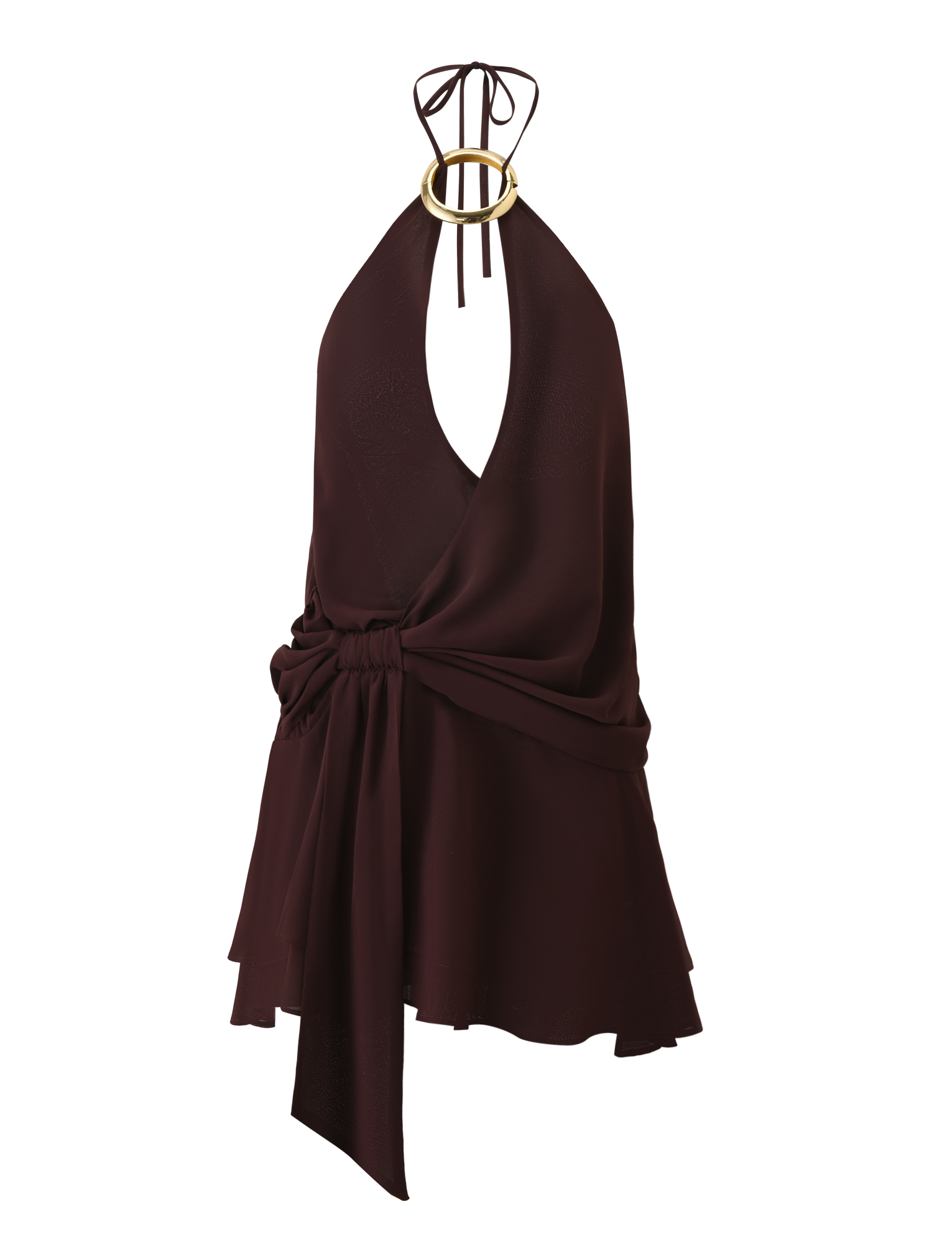 Margot Indigo Mini Dress Brown 10