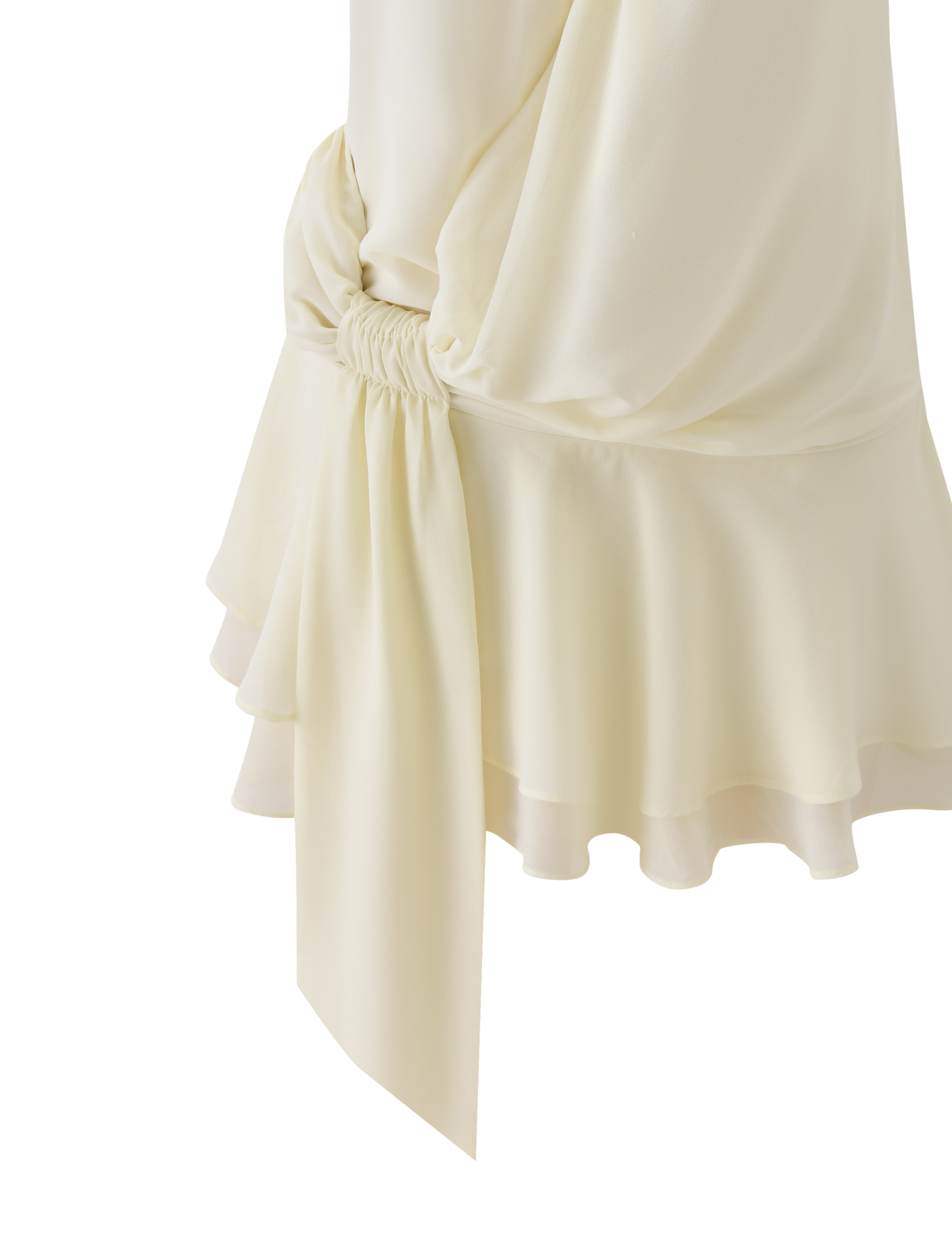 Margot Linen Mini Dress in Ivory Brown and Blue Polka Dot 10
