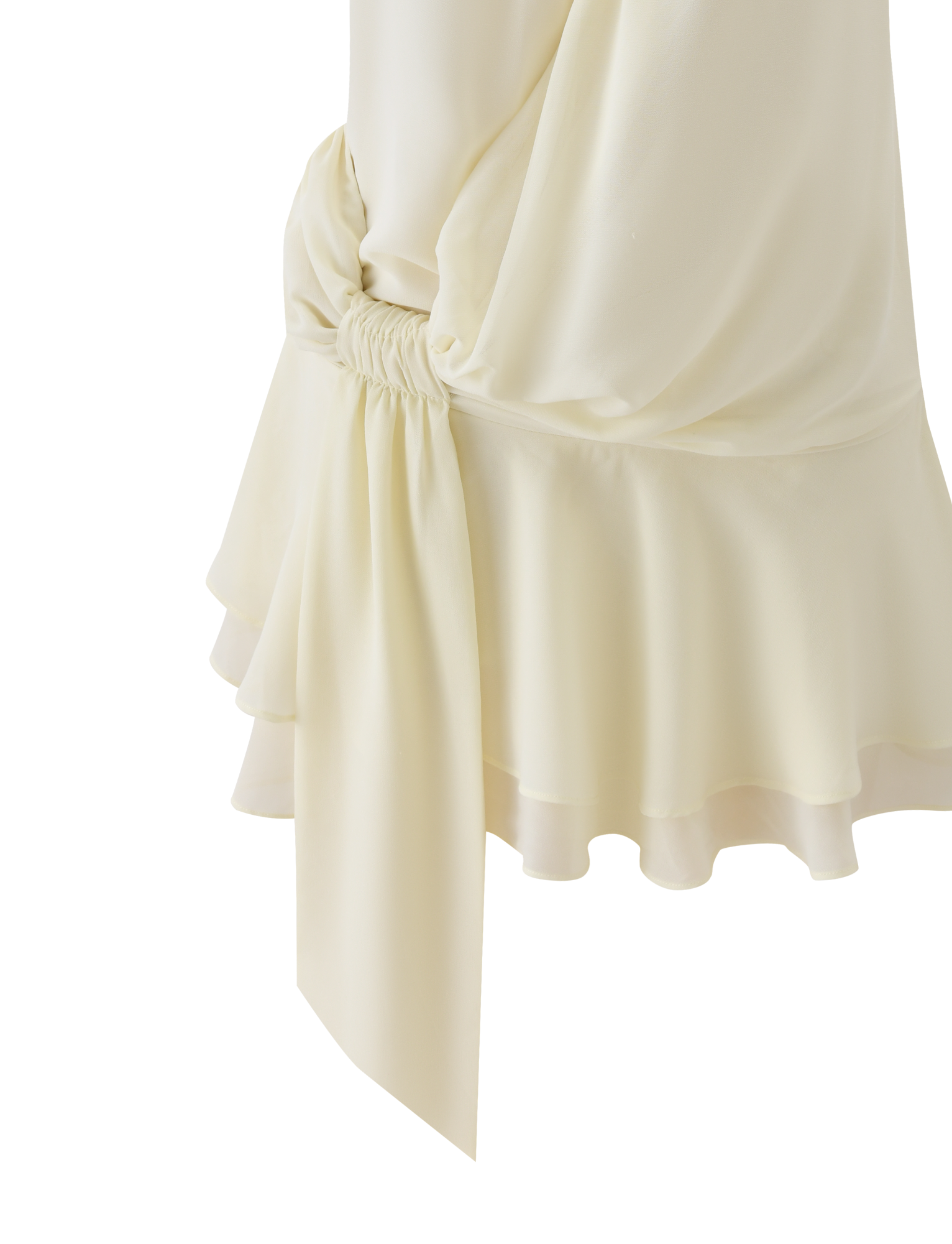 Margot Linen Mini Dress in Ivory Brown 10