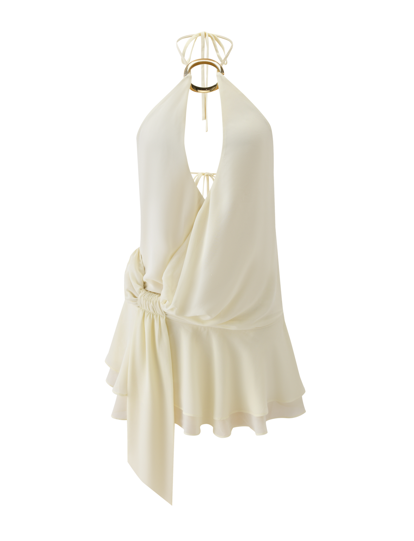 Margot Linen Mini Dress in Ivory Burgundy Romantica 8