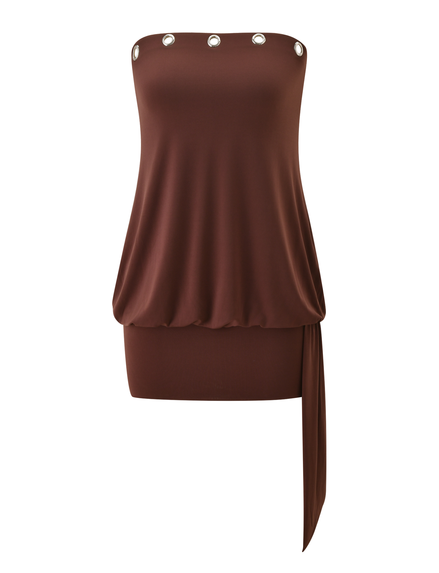 Ravenna Chocolate Silk Dress Sky Blue 7