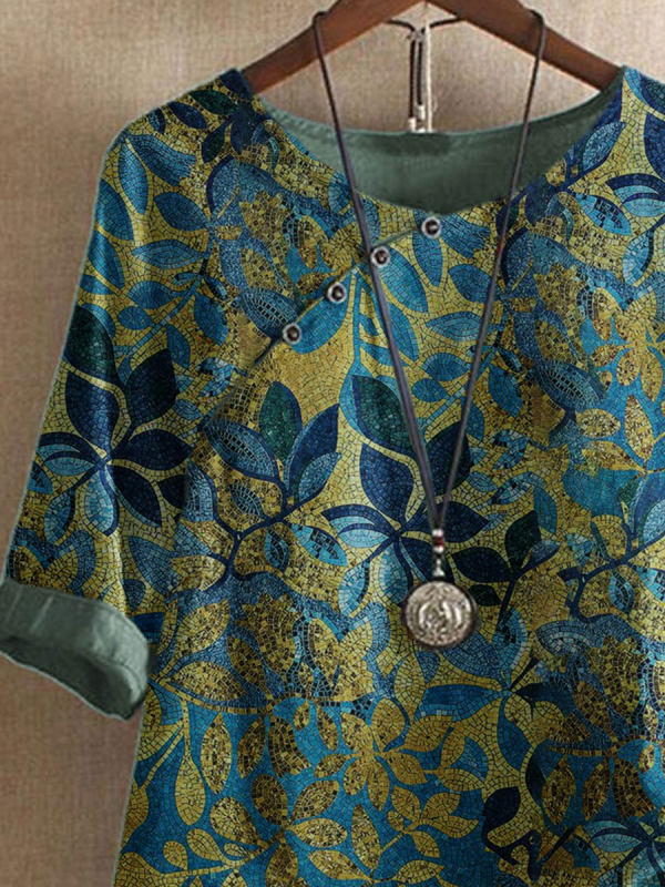 Ivy Round Neck Blouse Green 2