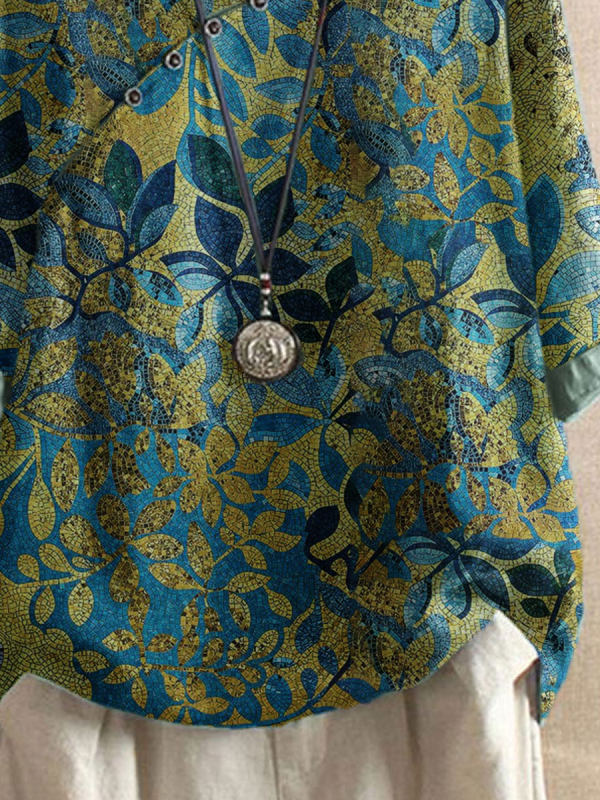 Ivy Round Neck Blouse Green 4