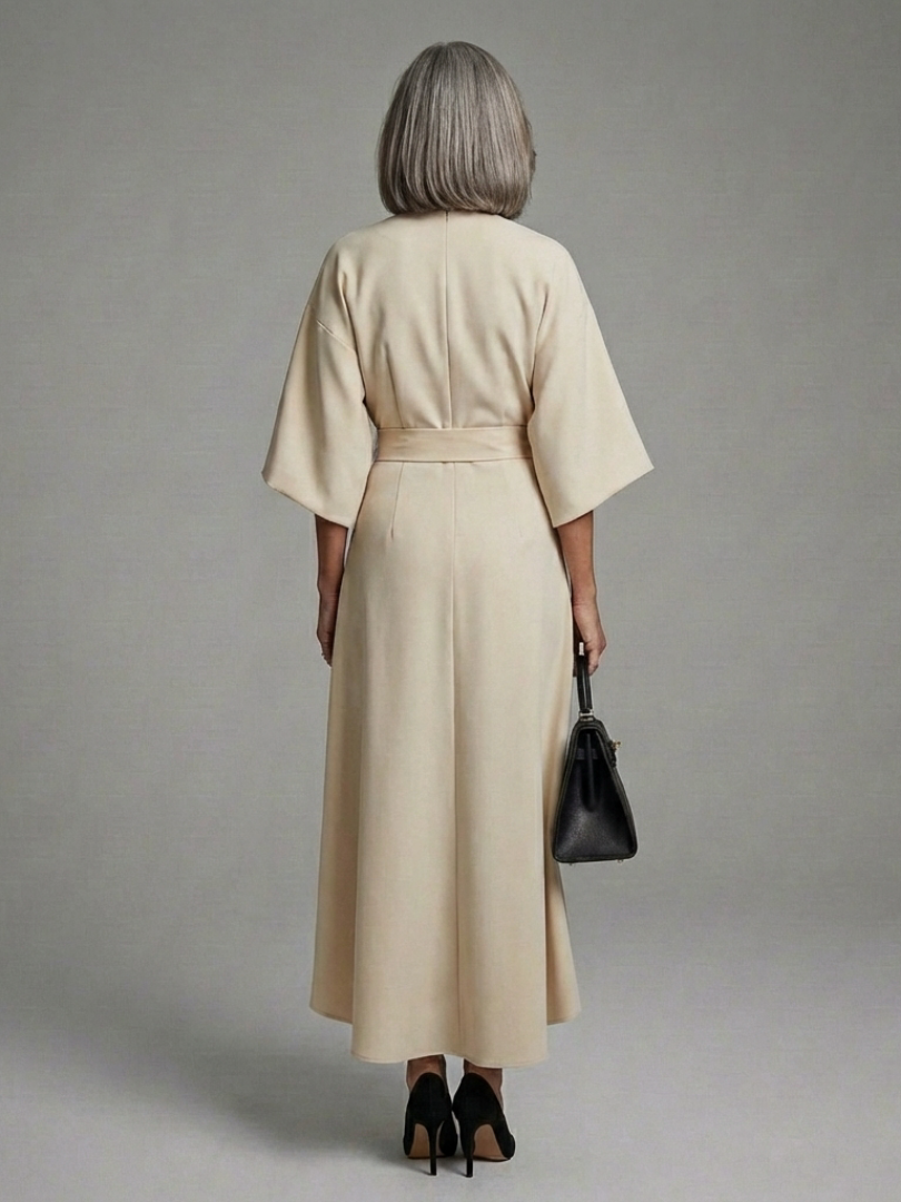 Eira Asymmetrical Midi Dress White 6