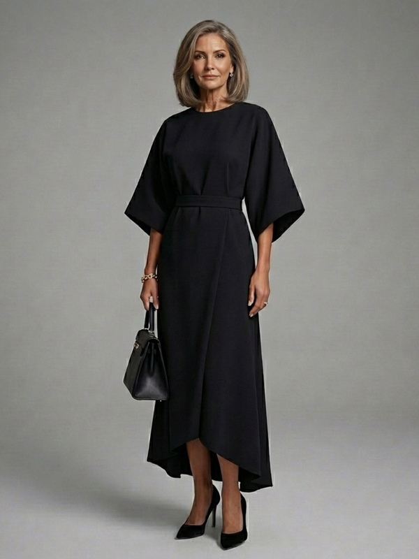 Eira Asymmetrical Midi Dress