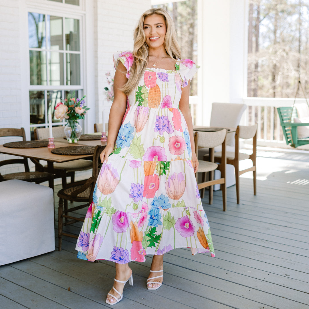 Arabella Wildflower Maxi Dress in Sage 7