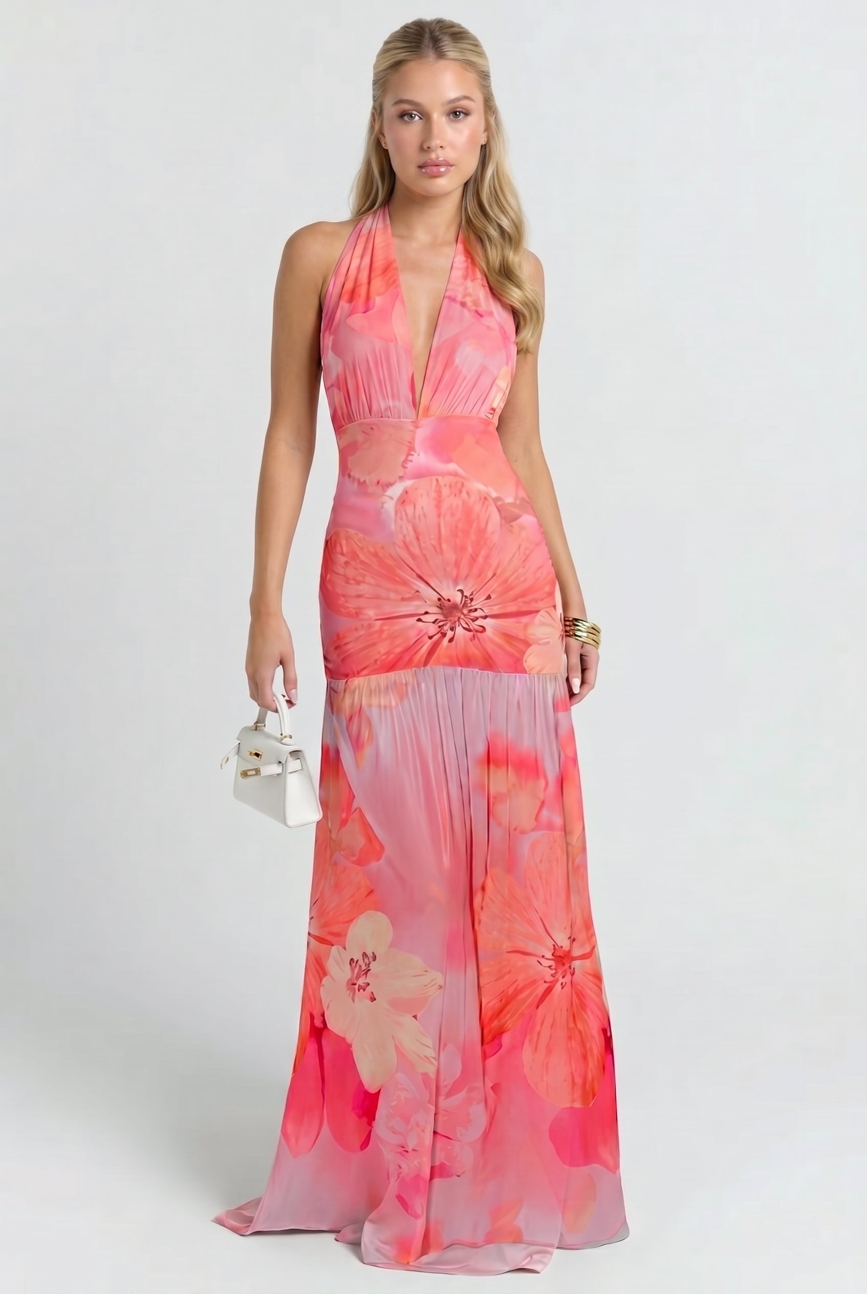 Valentina Sunset Maxi Dress in Blush Pink 1