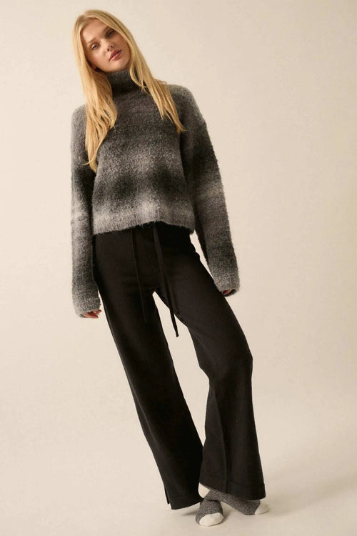 Celeste Brushed Knit Pants Black 1