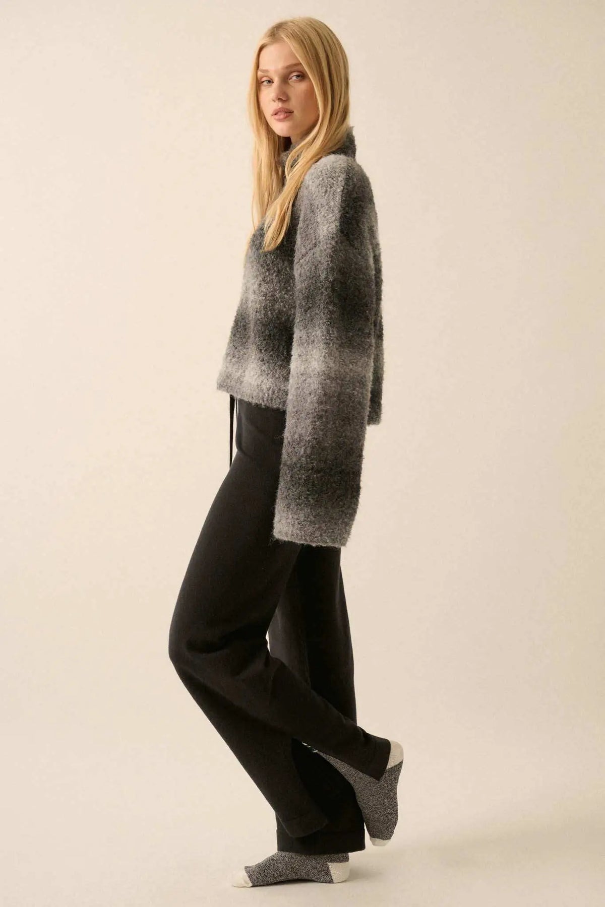 Celeste Brushed Knit Pants Black 4