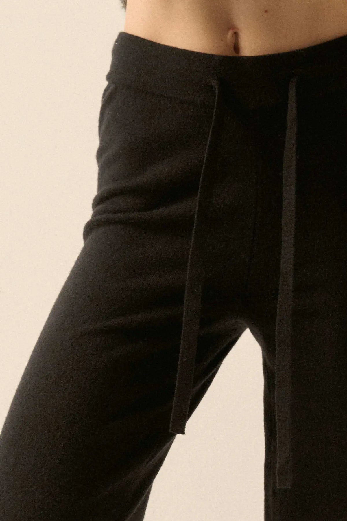 Celeste Brushed Knit Pants Black 2
