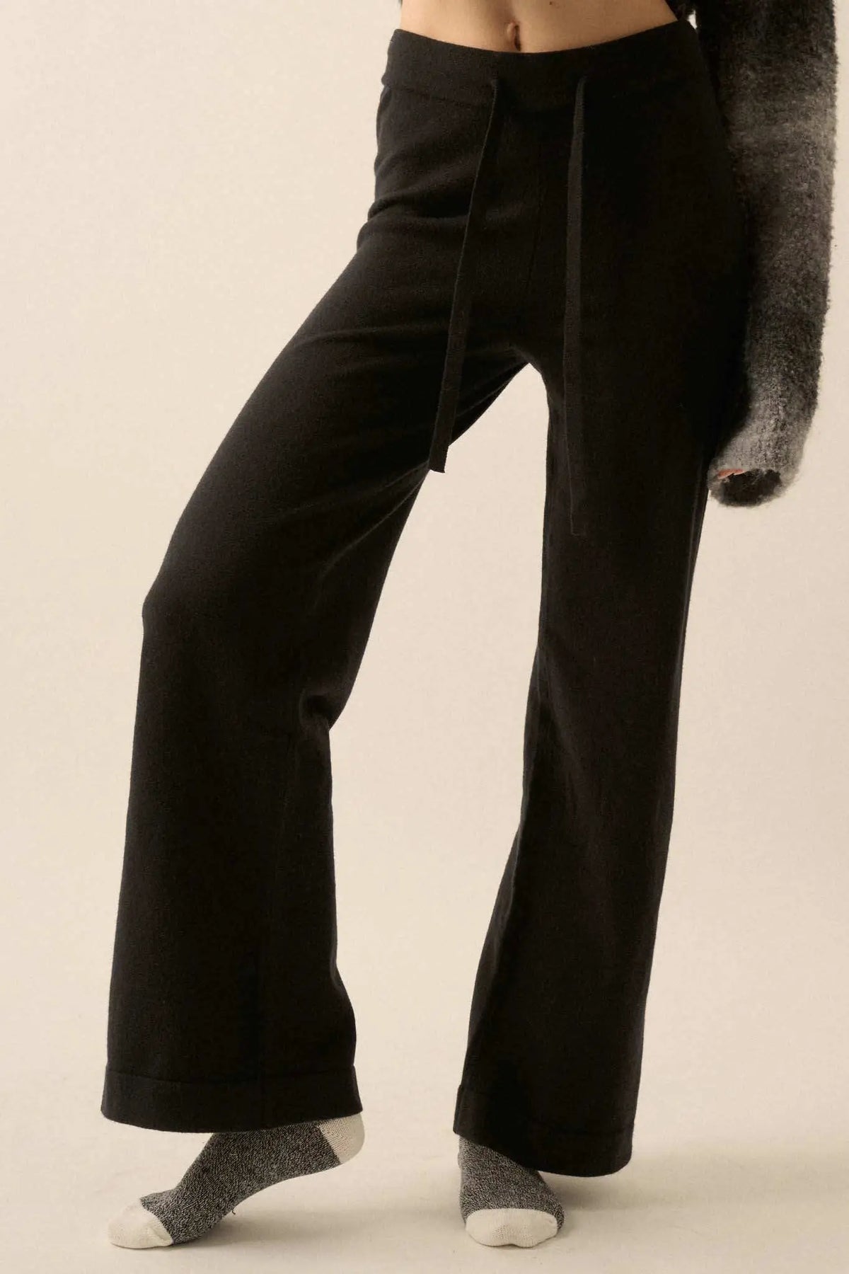 Celeste Brushed Knit Pants Black 5