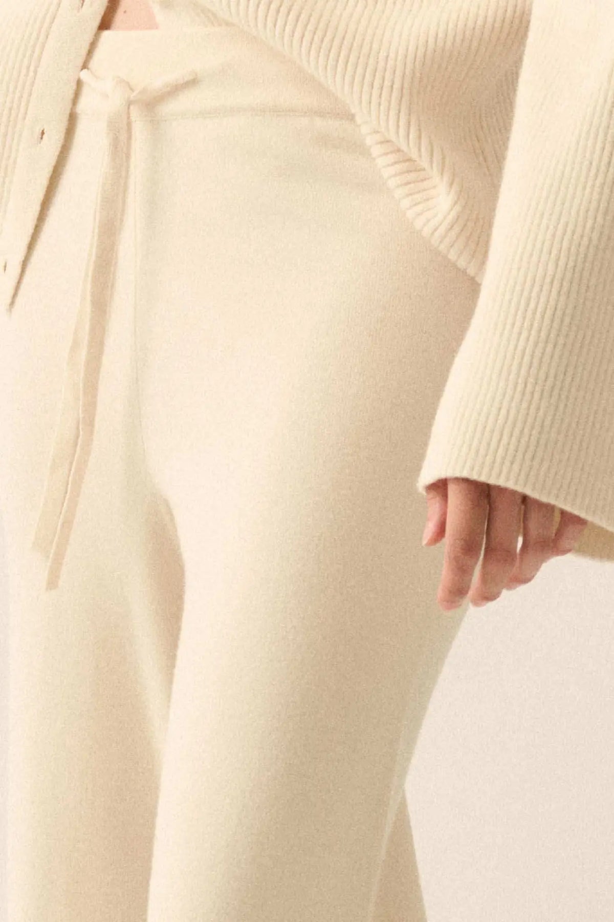 Celeste Brushed Knit Pants Cream 7