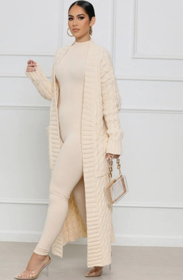 Influence Cardigan in Cream Cream 2