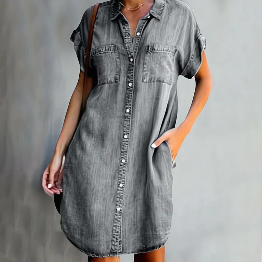 Eleanor Denim Midi Dress Multi 2