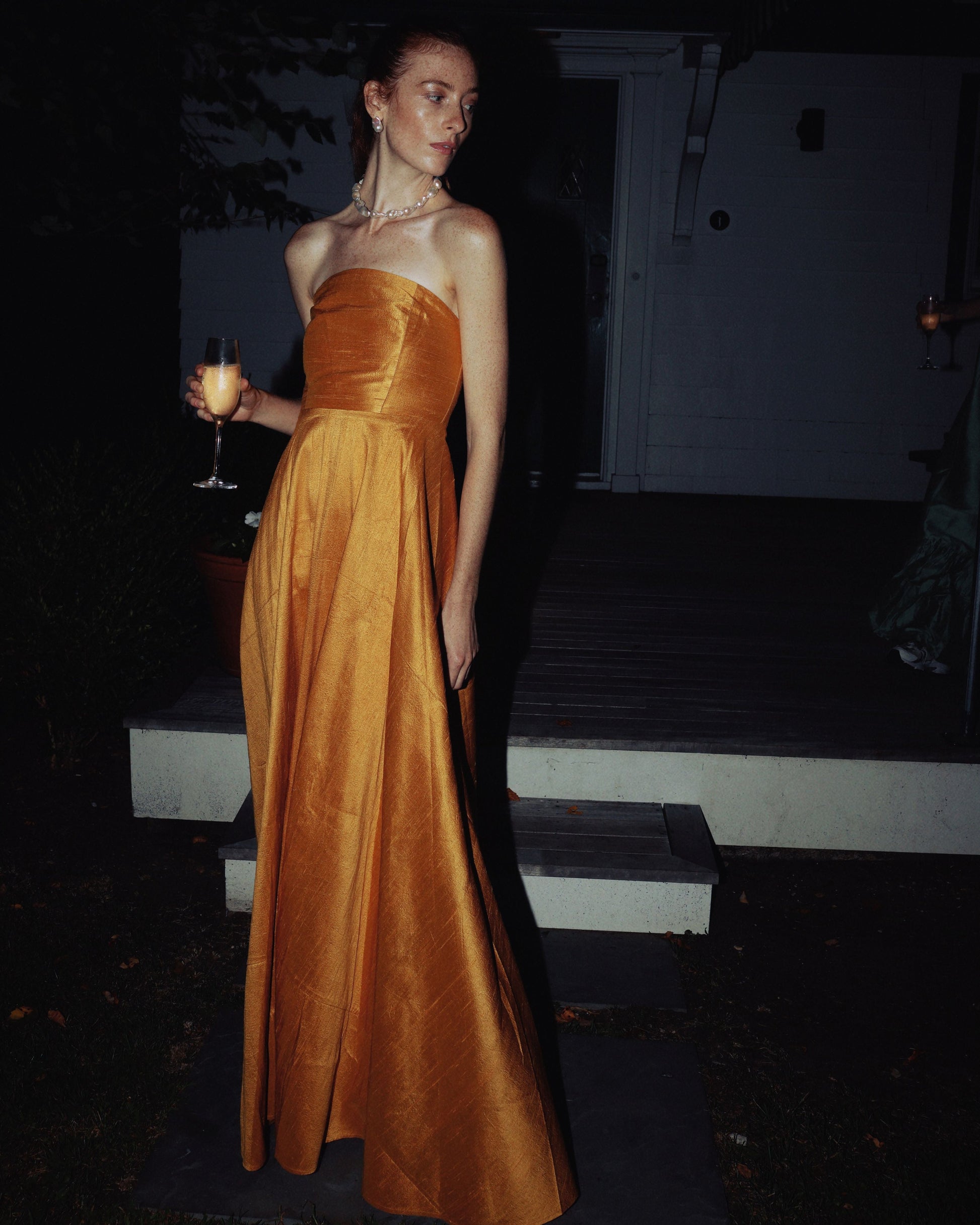 Katherine Linen Maxi Dress in Marigold Marigold 3