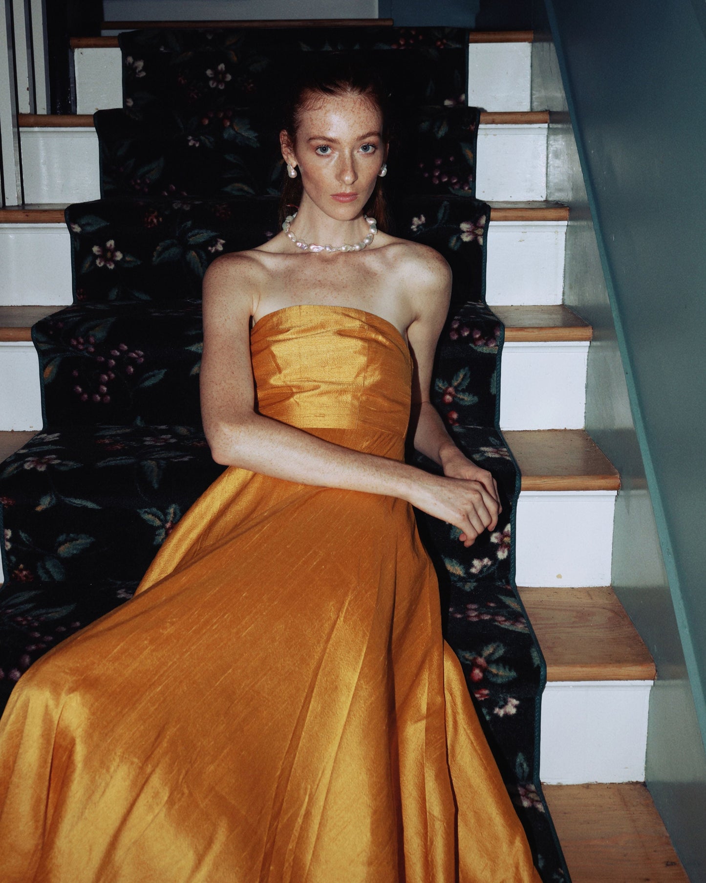Katherine Linen Maxi Dress in Marigold Marigold 1