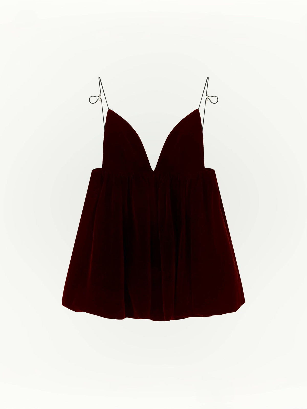 Margot Velvet Mini Dress in Burgundy Red Black 8