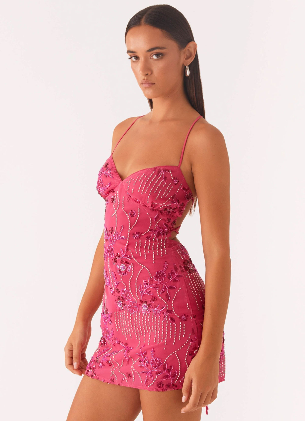 Delilah Sequin Mini Dress Pink 6