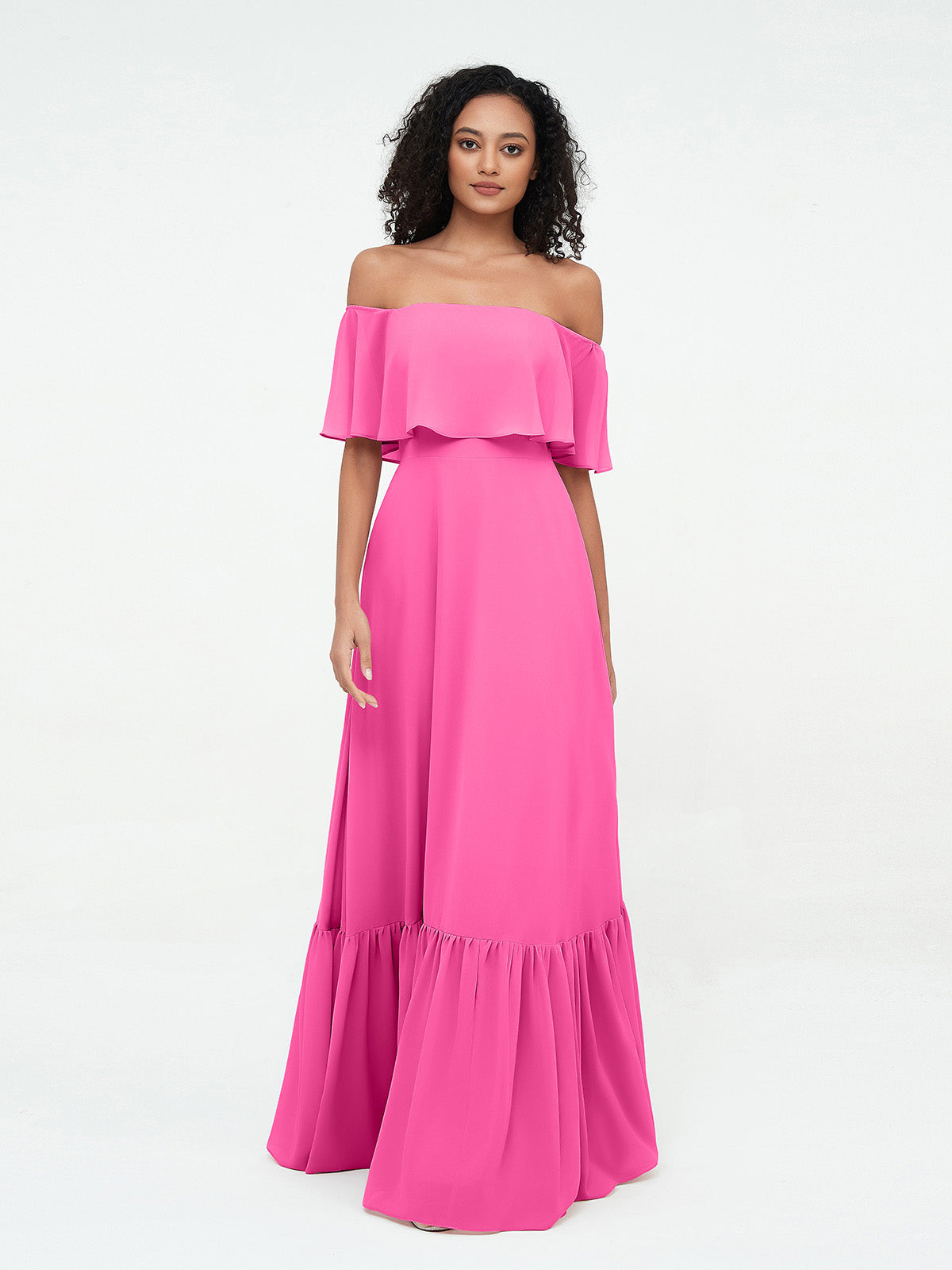 Azalea Chiffon Off-Shoulder Gown Azalea 1