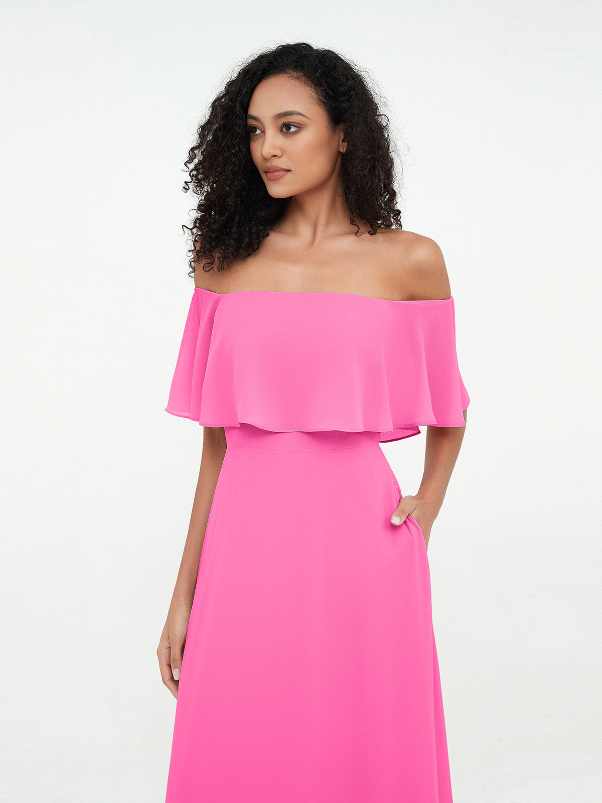 Azalea Chiffon Off-Shoulder Gown Azalea 5
