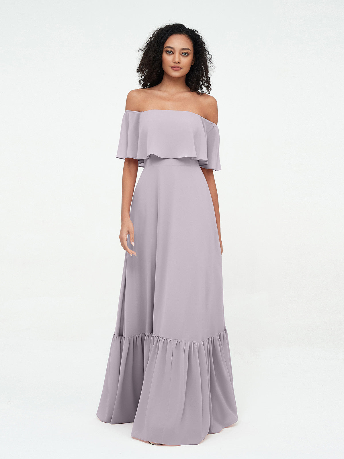 Azalea Chiffon Off-Shoulder Gown Azalea 26