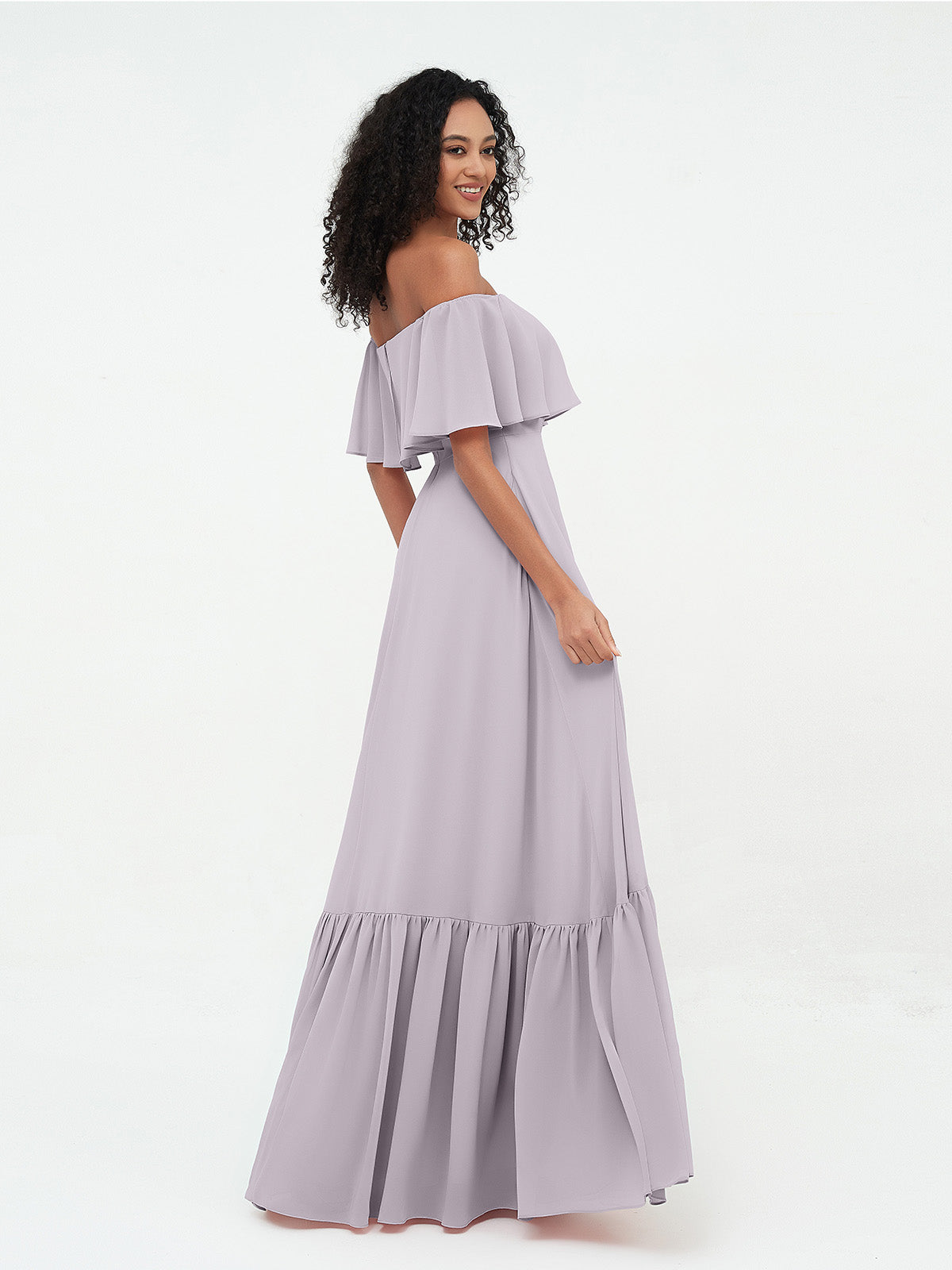 Azalea Chiffon Off-Shoulder Gown Azalea 28